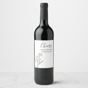 Sabor de la etiqueta del vino boda