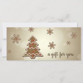 Sabrosa tarjeta de regalo de árbol de Navidad Ging