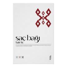 Saç Bağı (Canto de pelo) Poster del túrquico Motif