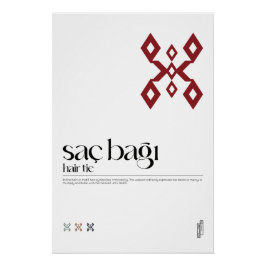 Saç Bağı (Canto de pelo) Poster del túrquico Motif