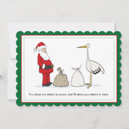 Saca Navidades de embarazo Invitación