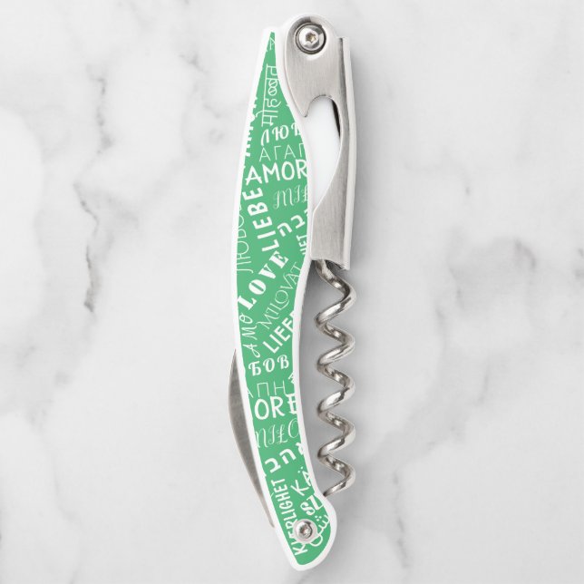 Sacacorchos AMOR - Multi Language - Personalizable Internacion (Reverso)