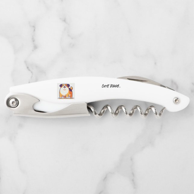 Sacacorchos Apertura de frasco de Doggy Cute (Anverso)