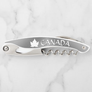 Sacacorchos Apertura de frasco de plata Personalizado de Canad