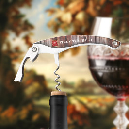 Sacacorchos Apertura del frasco de hueso de madera de monogram