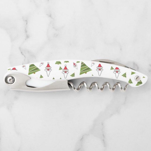 Sacacorchos Árboles de navidad y Santa (Anverso)