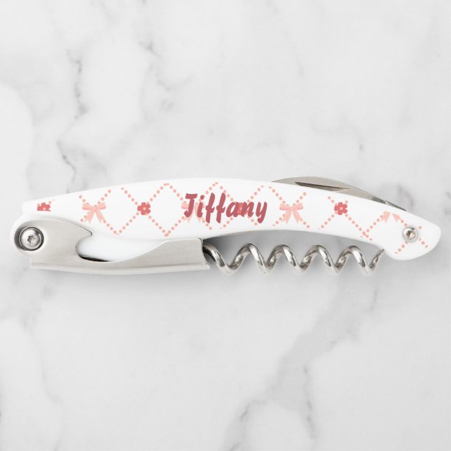 Sacacorchos Arcos rosados y Bonitos (Anverso)