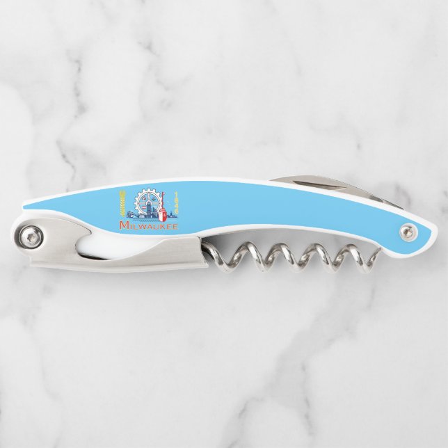 Sacacorchos Bandera de la ciudad de Milwaukee (Wisconsin) (Anverso)