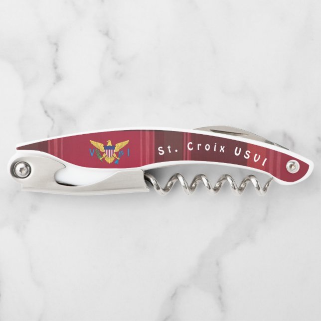 Sacacorchos Bandera de las Islas Vírgenes de Estados Unidos Sa (Anverso)