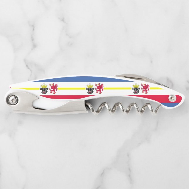 Sacacorchos Bandera de Mecklemburgo-Pomerania Occidental (Anverso)