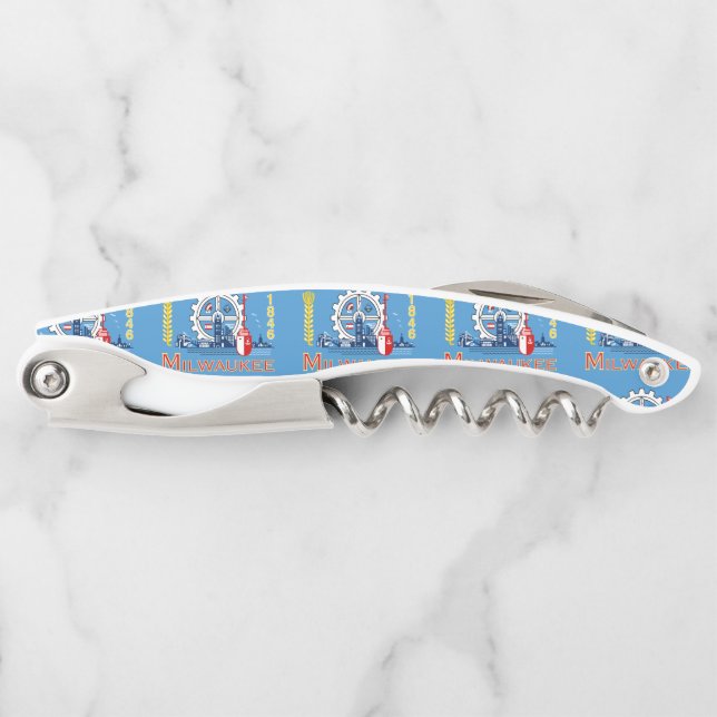 Sacacorchos Bandera de Milwaukee, Wisconsin (Anverso)