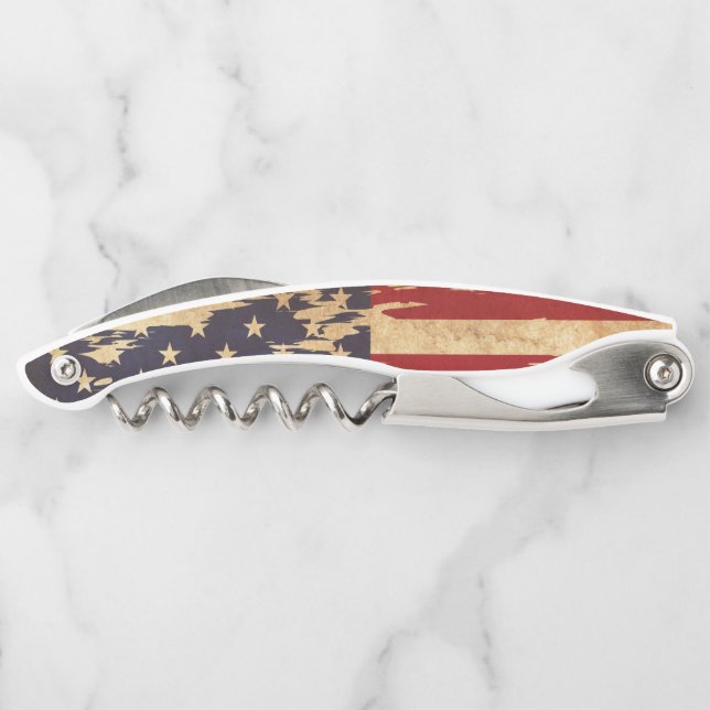 Sacacorchos Bandera Patriótica Original Estados Unidos (Reverso)