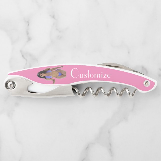 Sacacorchos Belleza de bikini de pelo negro Thunder_Cove (Anverso)