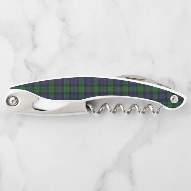 Sacacorchos Black Watch Tartan Plaid Scottish Plaid Pattern (Anverso)