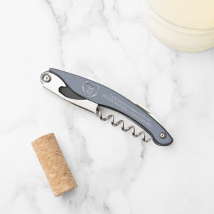 Sacacorchos Boda de plata aniversario 25 años foto reversa