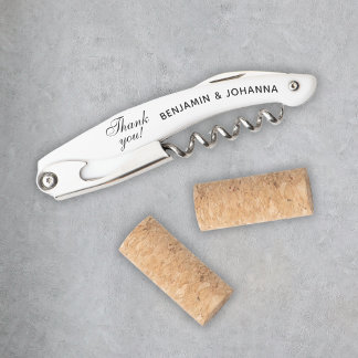 Sacacorchos Boda Gracias Favorece a Bride Groom Names Personal