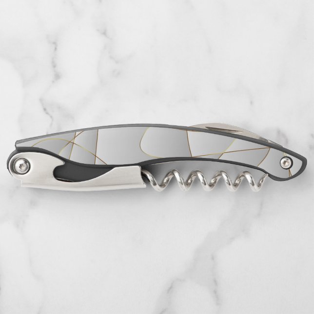 Sacacorchos Bonitas líneas de oro (Anverso)