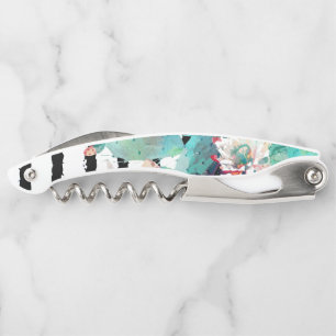 Sacacorchos Bonito acuarela Cactus Bandas Negras Florales