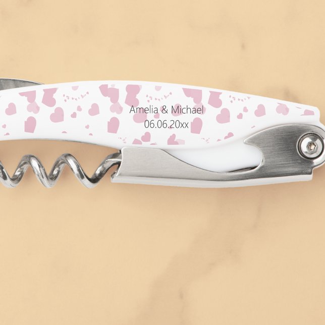 Sacacorchos Bonito Amor corazón Boda personalizado (Subido por el creador)