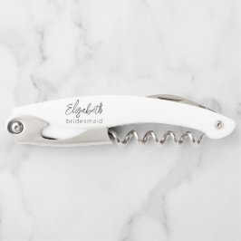 Sacacorchos Bridesmaid escritura Minimalista moderna Bachelore