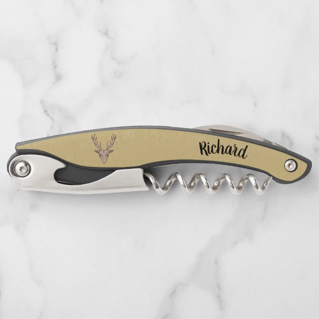 Sacacorchos Cabeza de ciervo macho Cabeza de ciervo Antárticos (Anverso)