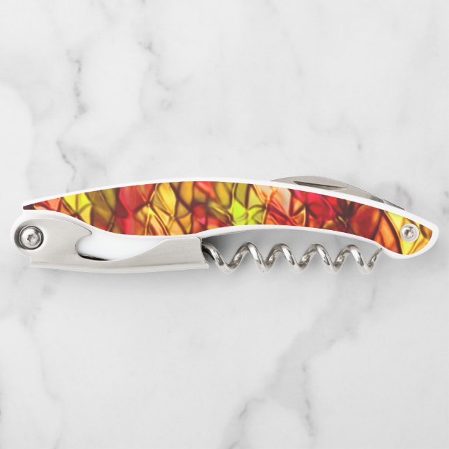 Sacacorchos Cables cruzados ocultos bajo una tela de tela de t (Anverso)