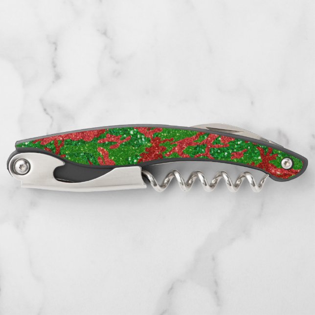 Sacacorchos Camuflaje Purpurina Haus Of Camo Xmas (Anverso)