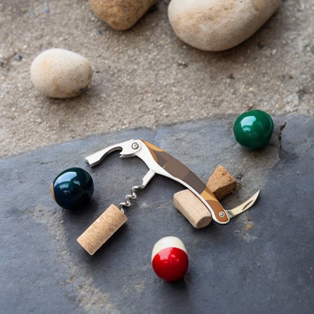 Sacacorchos Círculos marrones (Corkscrew Bottle Opener)