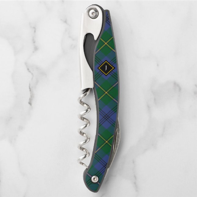 Sacacorchos Clan Johnston Tartan Waiter's Corkbolt (Anverso)