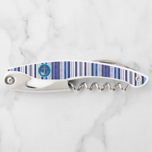 Sacacorchos Colección de rayas de moda de la bota azul de la m