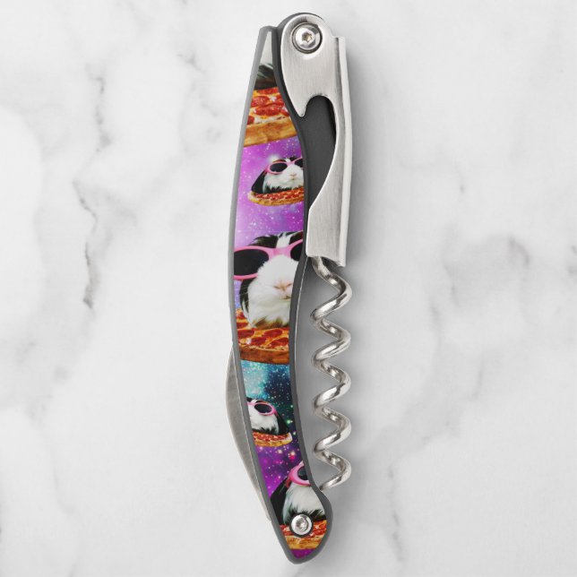 Sacacorchos Conejillo de Indias divertido del espacio (Reverso)