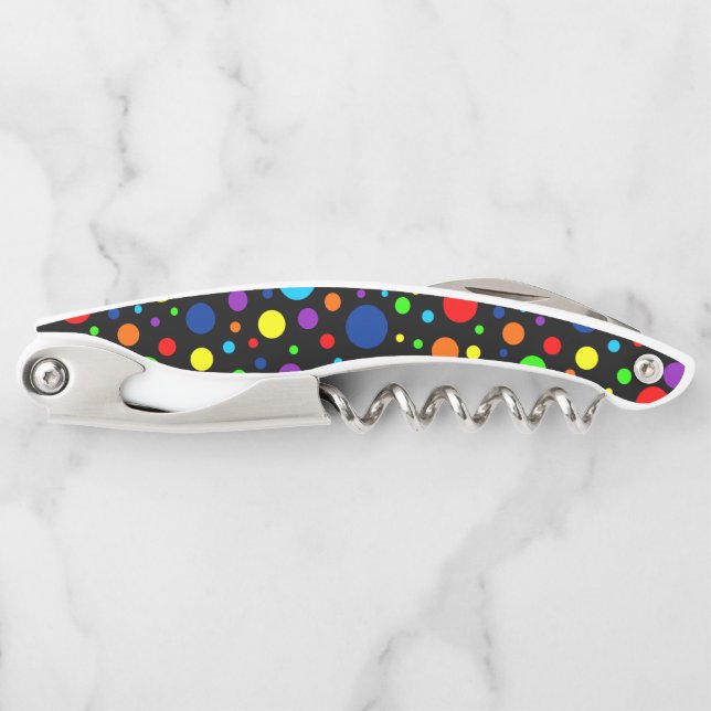 Sacacorchos Corkbolt Black Rainbow Spots (Anverso)