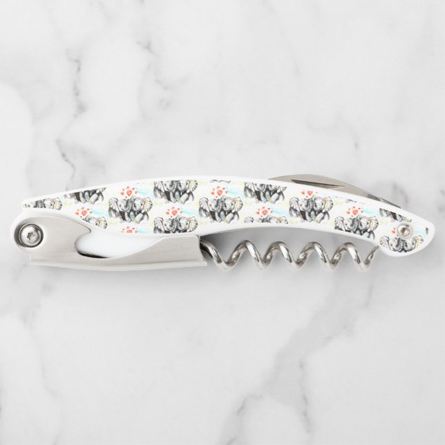 Sacacorchos Corkbolt de la pareja elefante (Anverso)