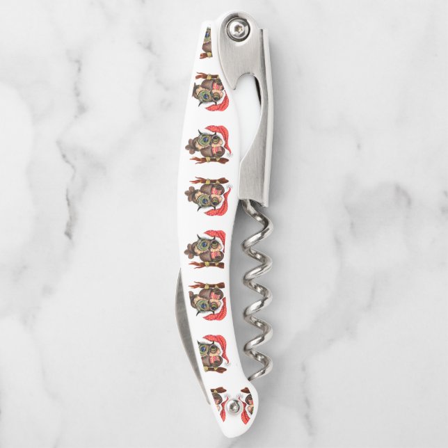 Sacacorchos Corkbolt Navidades de lechuza (Reverso)