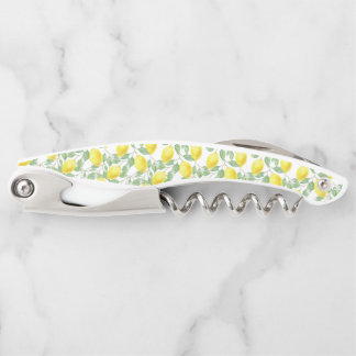 Sacacorchos Corkscrew Bottle Opener Yellow and White Lemons