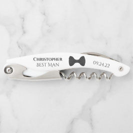 Sacacorchos Cortar el traje negro y nombrar al mejor Boda