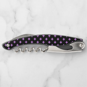 Sacacorchos Cruces de Lilac Polka sobre negro