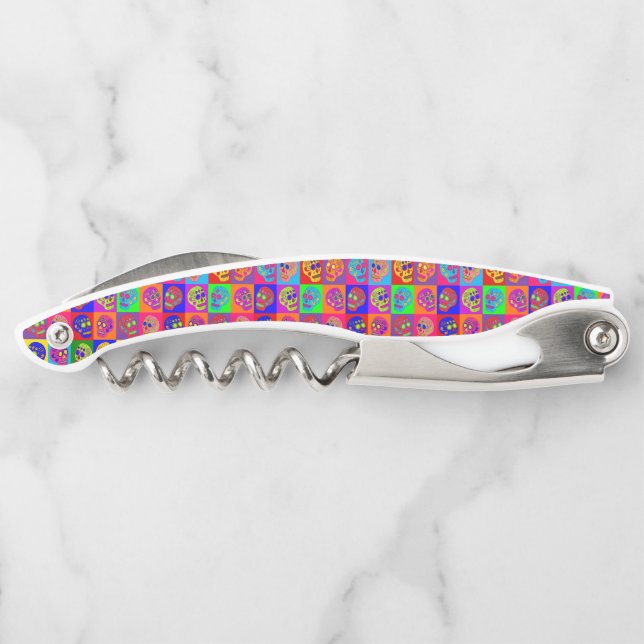 Sacacorchos Cuadrados de cráneo de azúcar (Reverso)