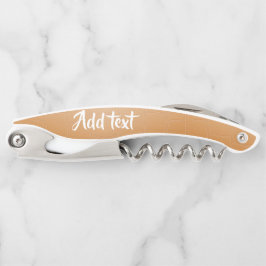 Sacacorchos Cuero marrón monograma texturado