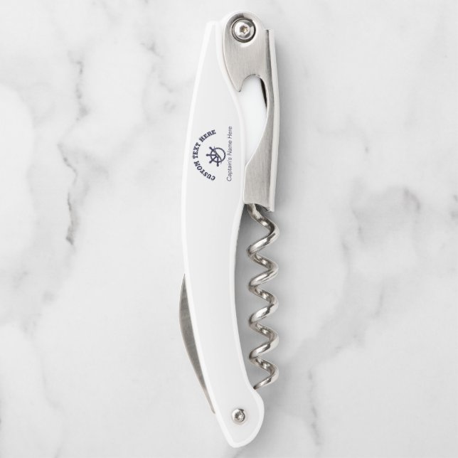Sacacorchos Custom Captain Boat Nautical Gift (Reverso)