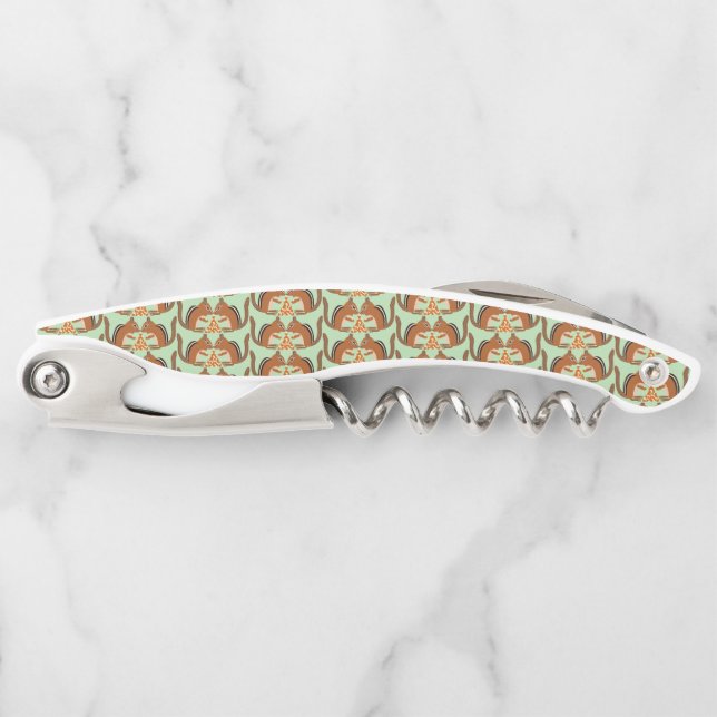 Sacacorchos Cute Chipmunks Fall Wedding Patterned (Anverso)