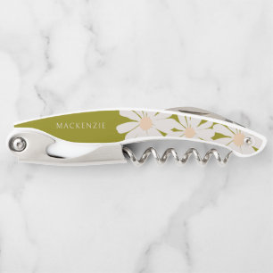 Sacacorchos Daisy Flower añade tu nombre personalizado