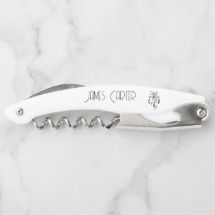 Sacacorchos de camarero azul ancla náutica