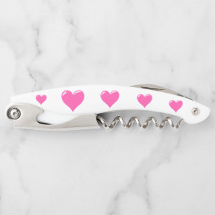 Sacacorchos de camarero con corazones