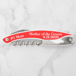 Sacacorchos de regalo de boda roja para la madre d