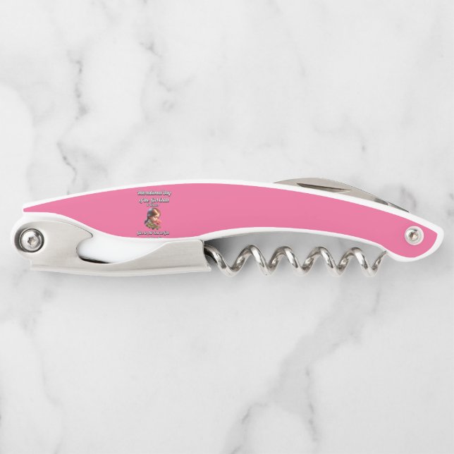 Sacacorchos Día Internacional del Chica. Diversión (Anverso)