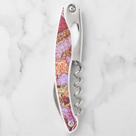 Sacacorchos Dibujo de roca volcánica rosa lila