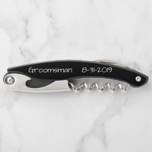 Sacacorchos Diseño Groomsman Personalizado