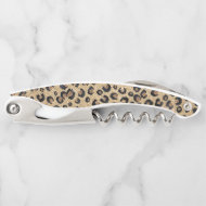 Sacacorchos Elegante Purpurina dorado Leopardo negro