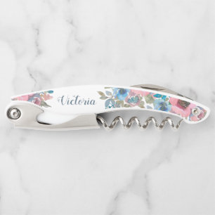 Sacacorchos Elegante Watercolor Boho Floral Bridesmaid Favor